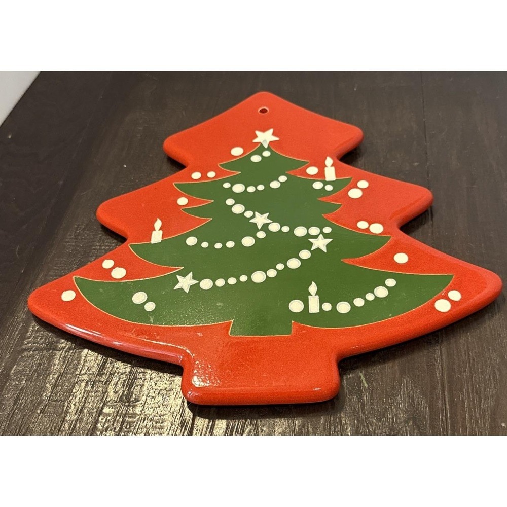 Waechtersbach Christmas Tree Trivet Wall Hanging Cheese Board 10" West Germany